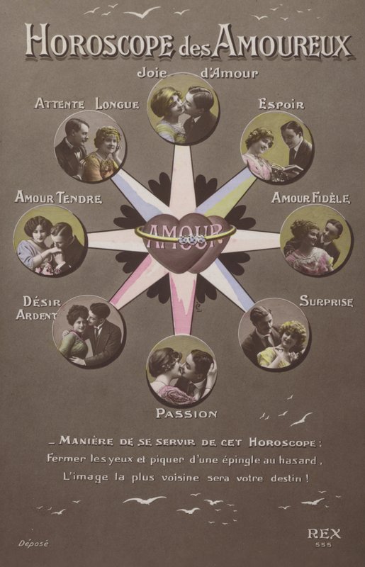 Horoskopet for romantik (farvefoto) af French School