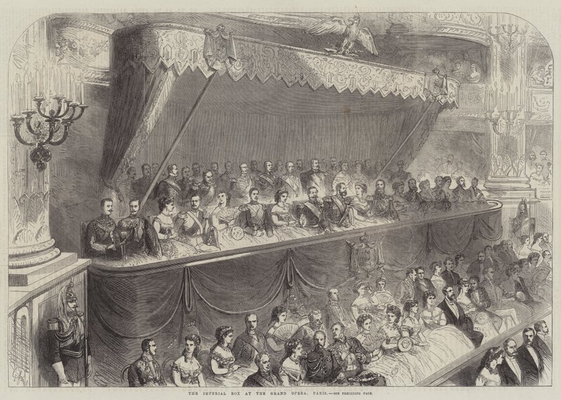 The Imperial Box i Grand Opera, Paris af French School