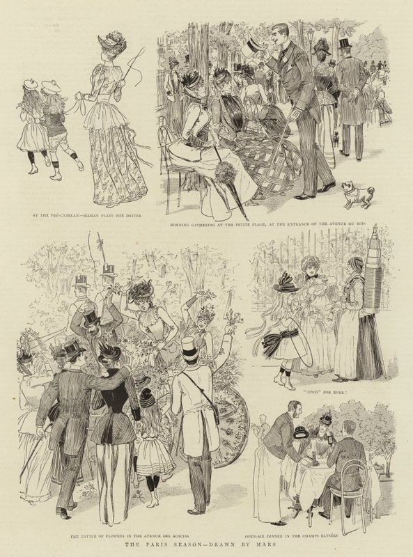 Paris-sæsonen (litho) af French School