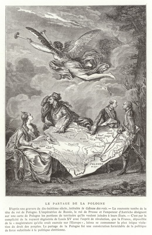 Delingen af Polen, 1772 af French School