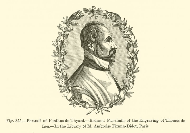 Portrættet af Pontus de Tyard (gravering) af French School