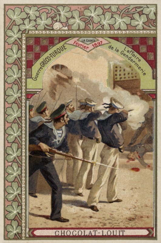 Gendarmeriets affære, Chania, Kreta, Græsk-tyrkisk krig, februar 1897 af French School