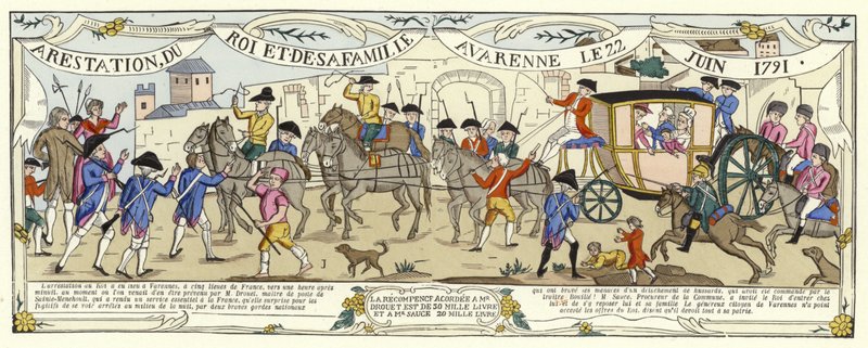 Anholdelsen af Ludvig XVI af Frankrig og hans familie, Varennes, 22. juni 1791 af French School
