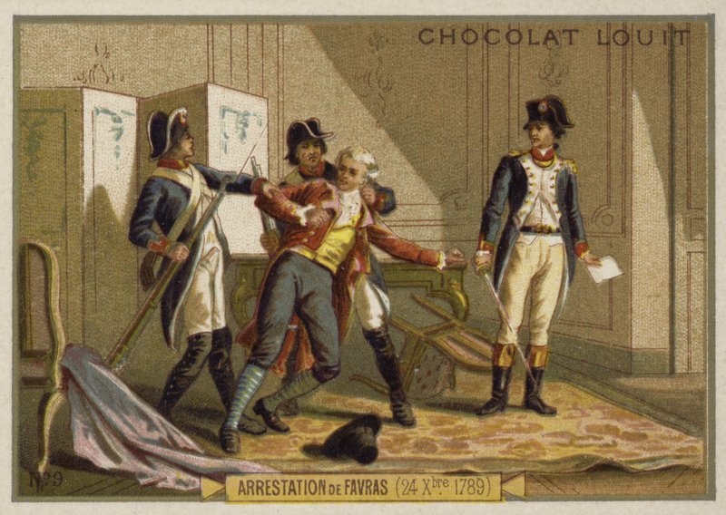 Anholdelsen af Marquis de Favras, den franske revolution, 24. december 1789 af French School