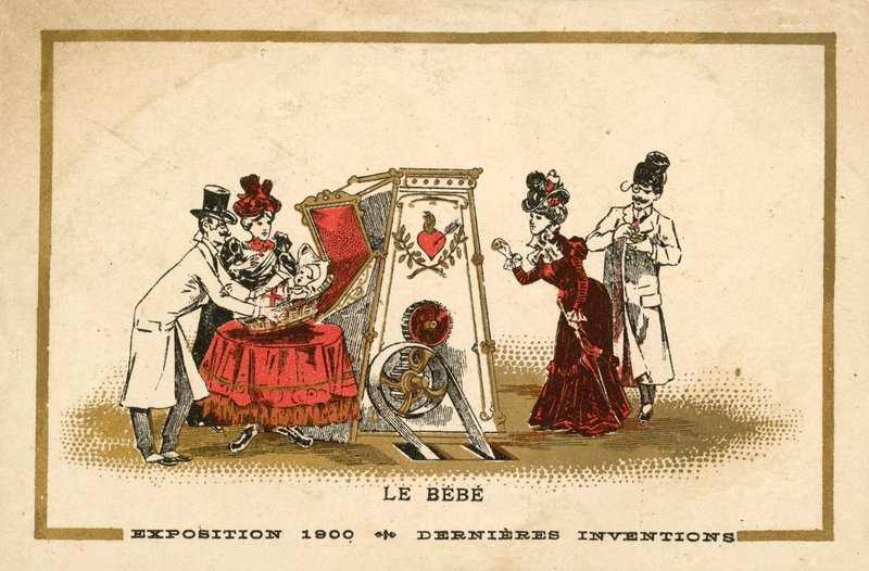 Babyen (chromolitho) af French School