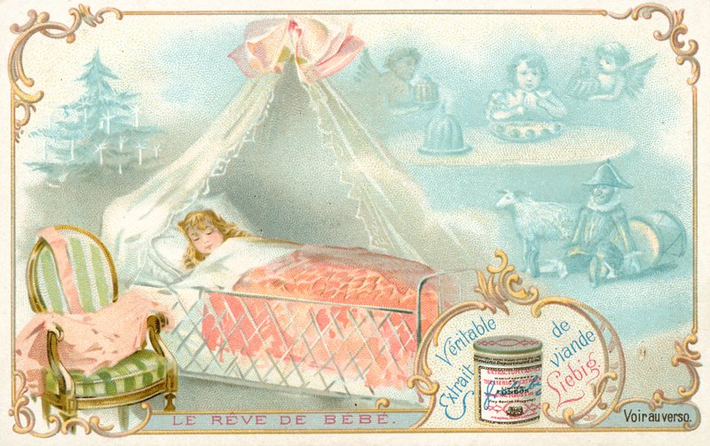 Babyens drøm (chromolitho) af French School
