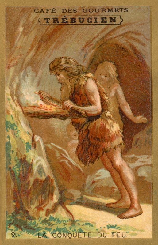 Ildens erobring (chromolitho) af French School