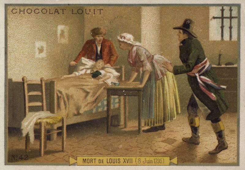 Ludvig XVII af Frankrigs død den 8. juni 1795 af French School