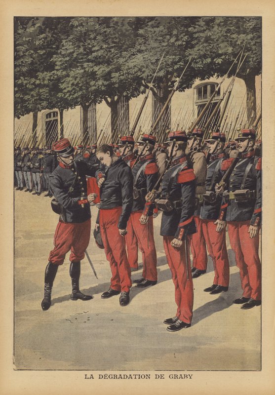 Nedbrydningen af Georges Graby, en fransk soldat, der myrdede den velhavende enke efter en tidligere … (farve litho) af French School