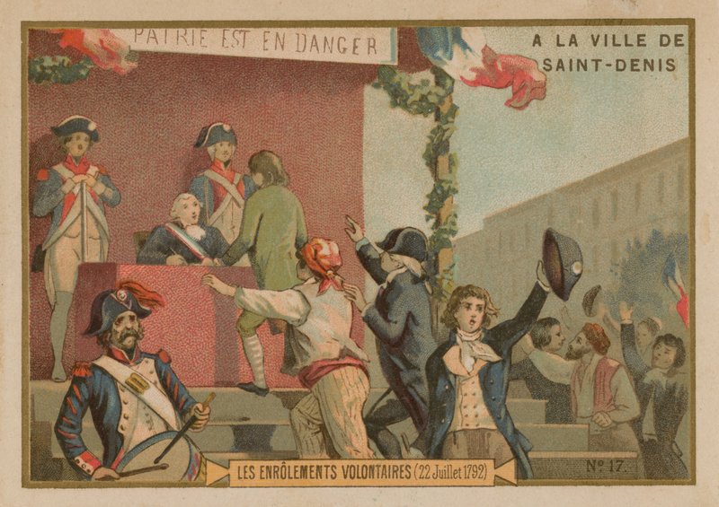 Indskrivningen af frivillige i hæren, Franske Revolution, 22. juli 1792 af French School