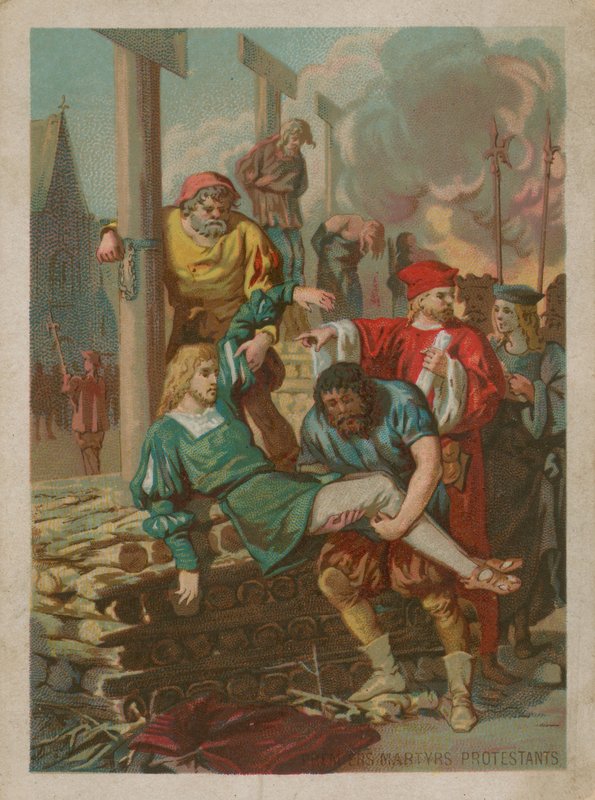 De første protestantiske martyrer af French School