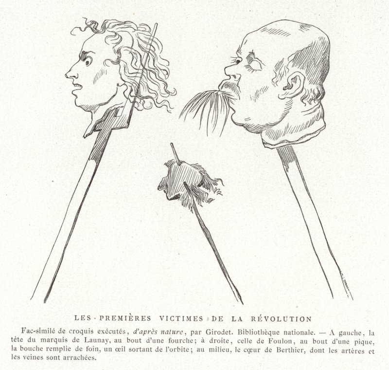 De første ofre for den franske revolution, juli 1789 af French School