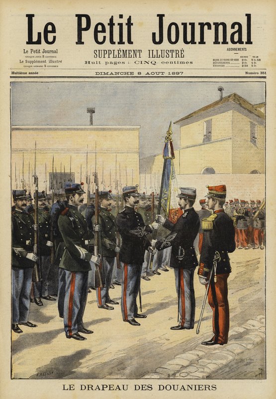 Toldbetjentenes flag, Bordeaux, Frankrig, 1897 af French School