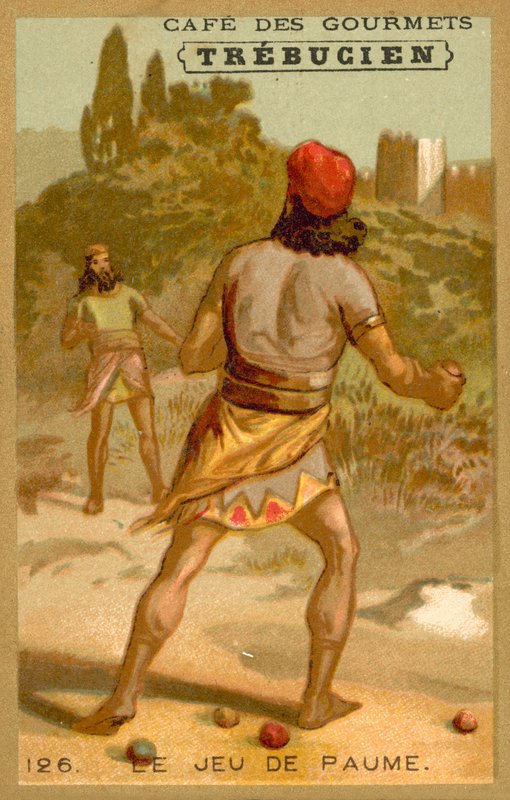 Spillet tennis (chromolitho) af French School