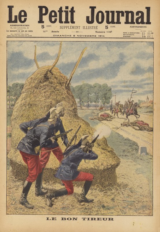 Det gode skud (farve litho) af French School