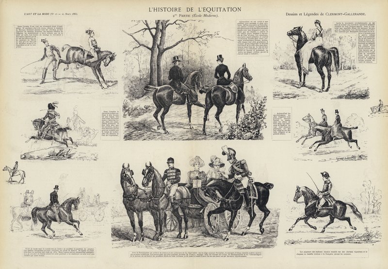 Historien om ridning (litho) af French School