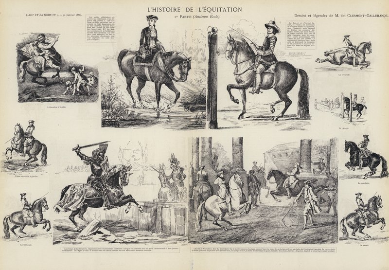 Historien om ridning (litho) af French School