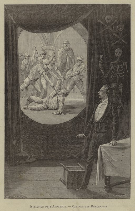 The initiation of the apprentice. The Chamber of Reflectiondani af French School