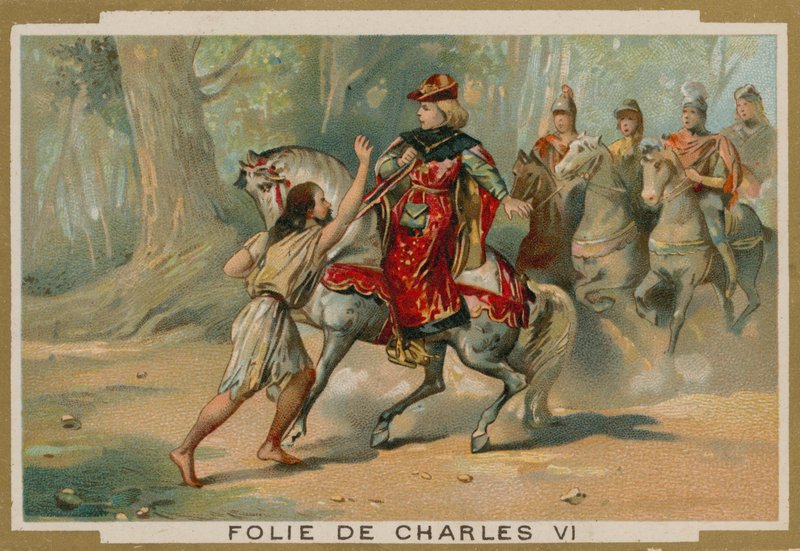 Kong Charles VI af Frankrigs galskab, 1392 af French School