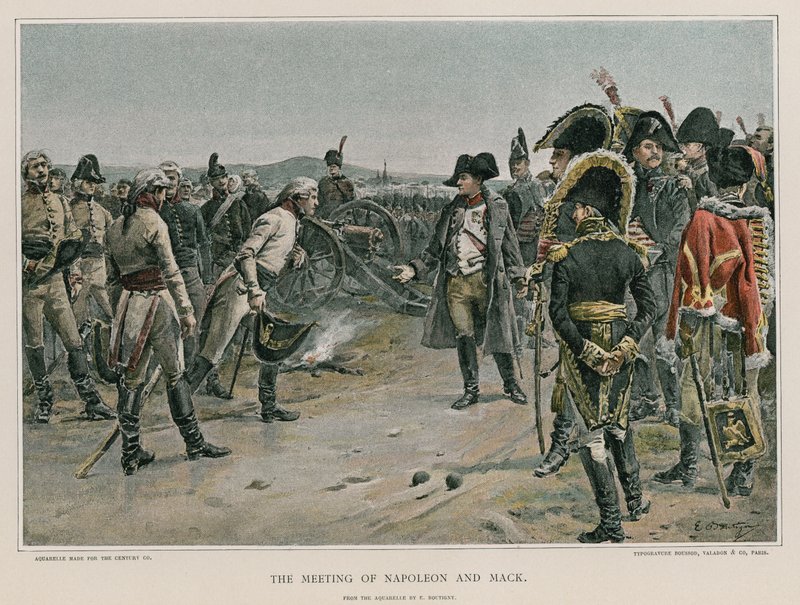 Mødet mellem Napoleon og Mack af French School