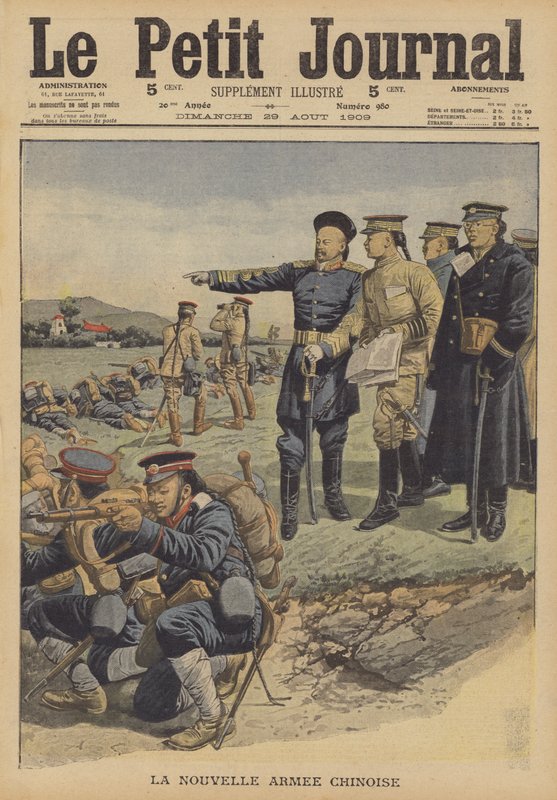 Den nye kinesiske hær (farve litho) af French School