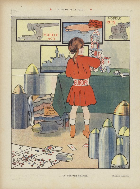 Fredens palads. Illustration til Le Rire (farve litho) af French School