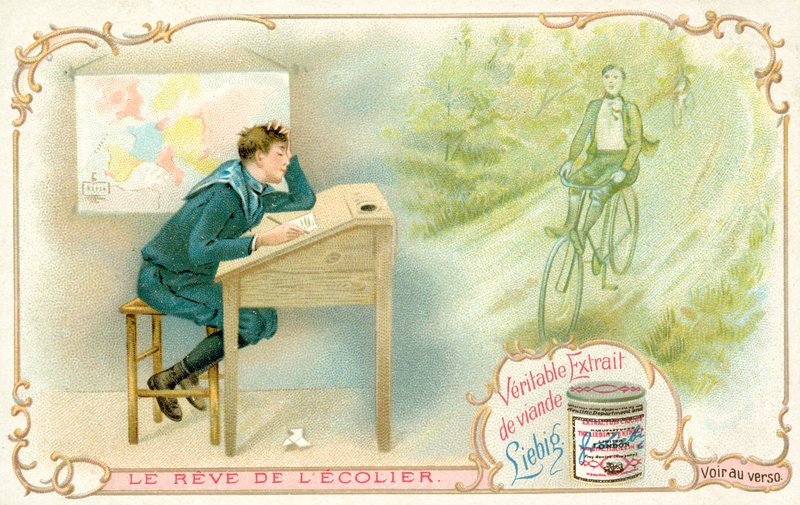 Skoledrengens drøm (chromolitho) af French School