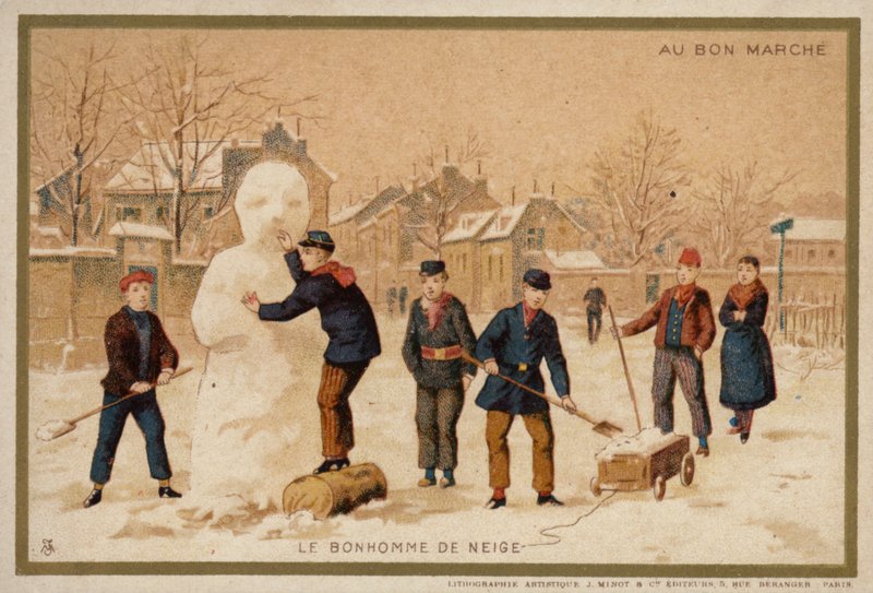 Snemanden (chromolitho) af French School