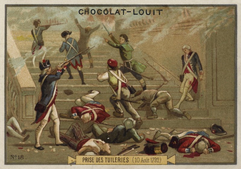 Stormen af Tuileries-paladset, den franske revolution, 10. august 1792 af French School