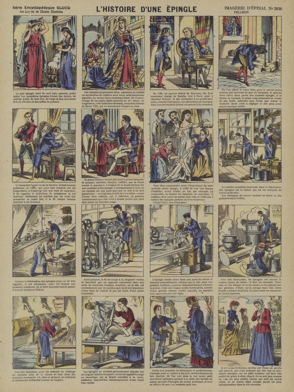 Historien om en sikkerhedsnål (farve litho) af French School