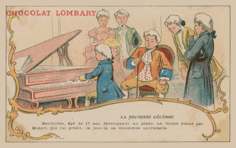 Den unge Beethoven ved klaveret af French School