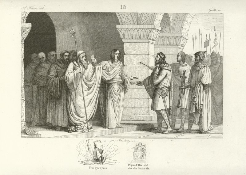 Theuderic III, King of the Franks  af French School