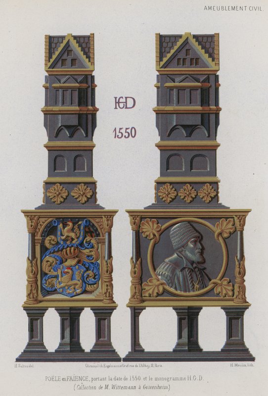 Kakkelovn fra 1550 af French School