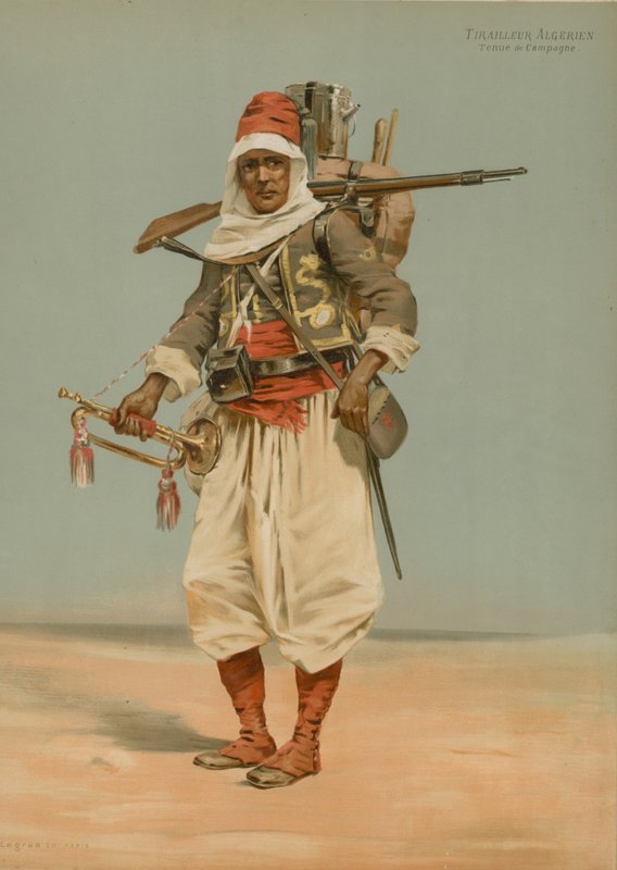 Algerisk skyrmisher, feltkjole af French School