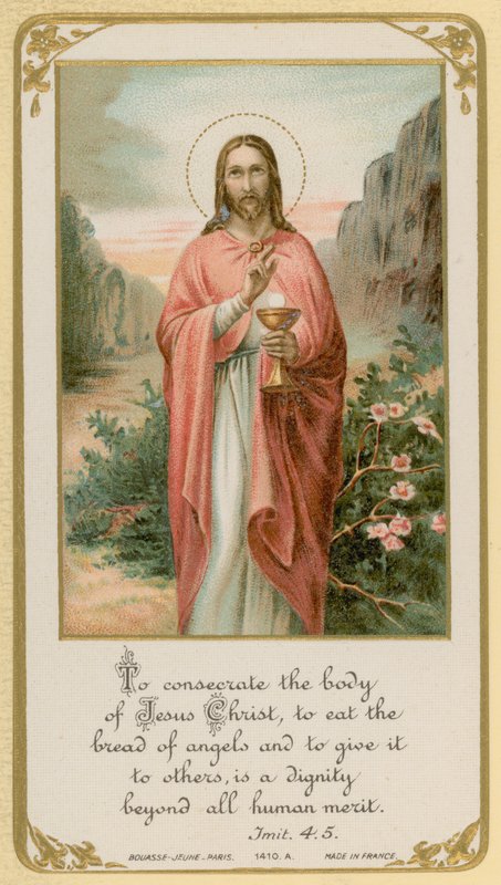 At hellige Jesu Kristi legeme, at spise englenes brød og give det til andre er en værdighed ud over al menneskelig fortjeneste af French School