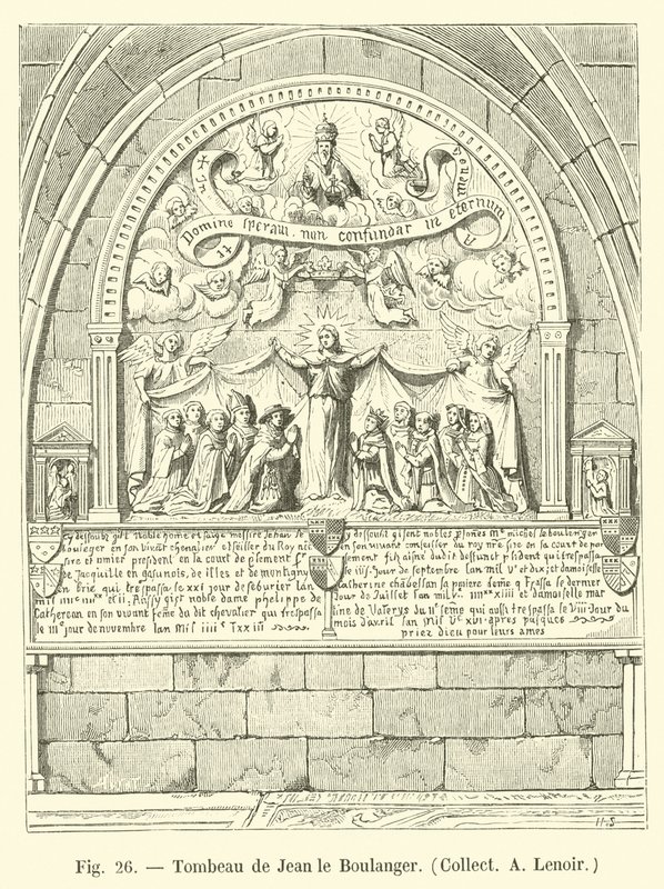 Tomb of Jean the Bager, Collect A Lenoir af French School