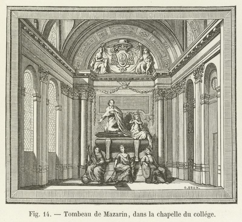 Mazarins grav i kollegiets kapel af French School