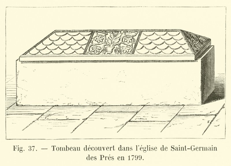 Grav fundet i kirken Saint-Germain des Pres i 1799 af French School