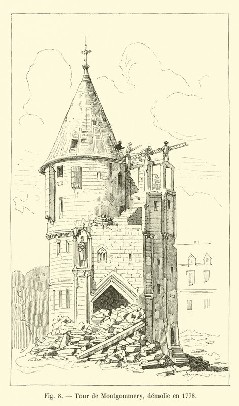 Montgommery-tårnet, revet ned i 1778 af French School