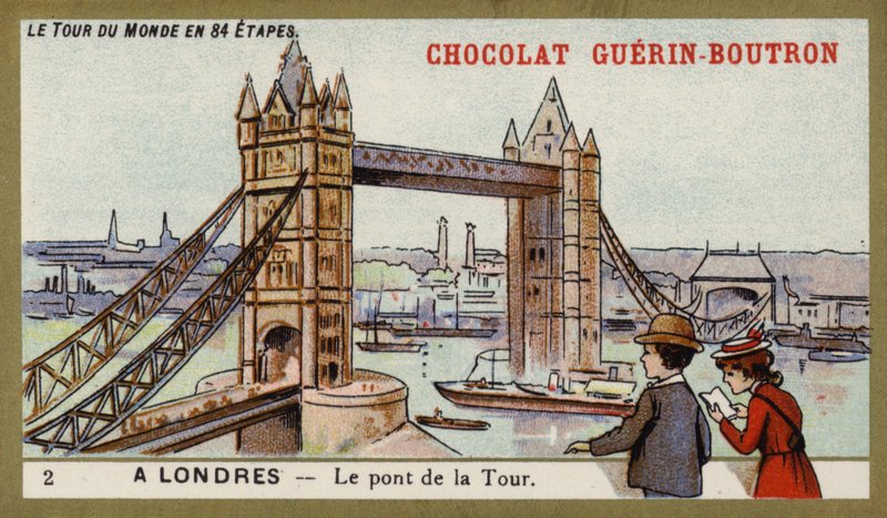 Tower Bridge, London (chromolitho) af French School