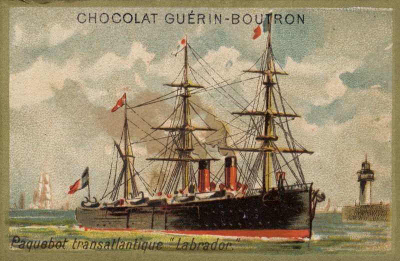 Transatlantisk liner Labrador (chromolitho) af French School