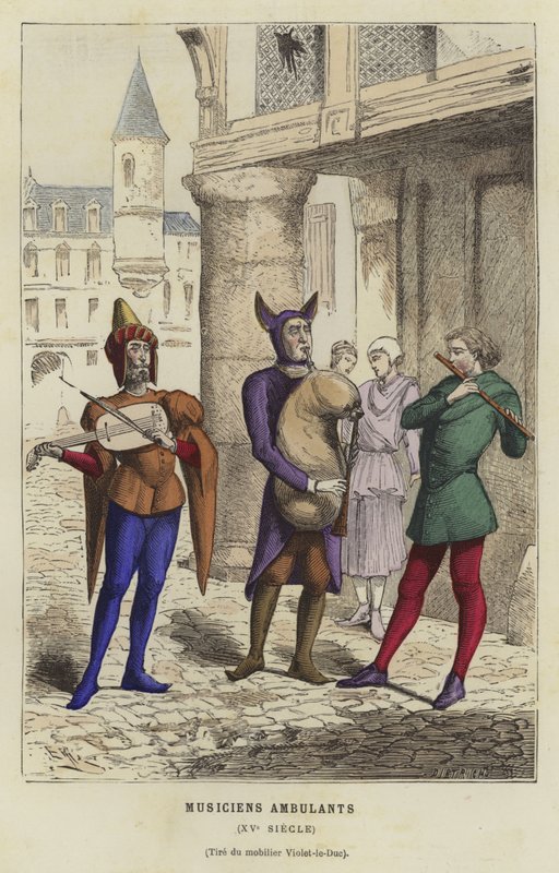 Omrejsende musikere, 1400-tallet af French School