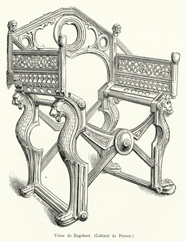 Dagoberts trone (gravering) af French School