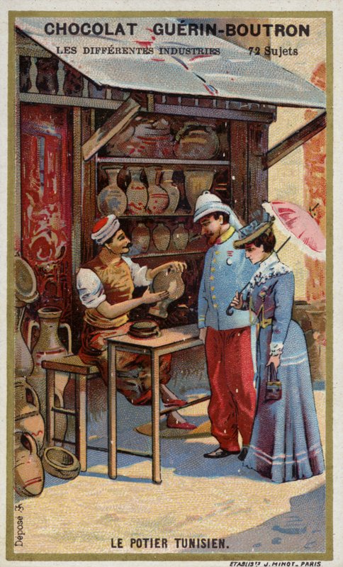 Tunesisk keramiker (chromolitho) af French School