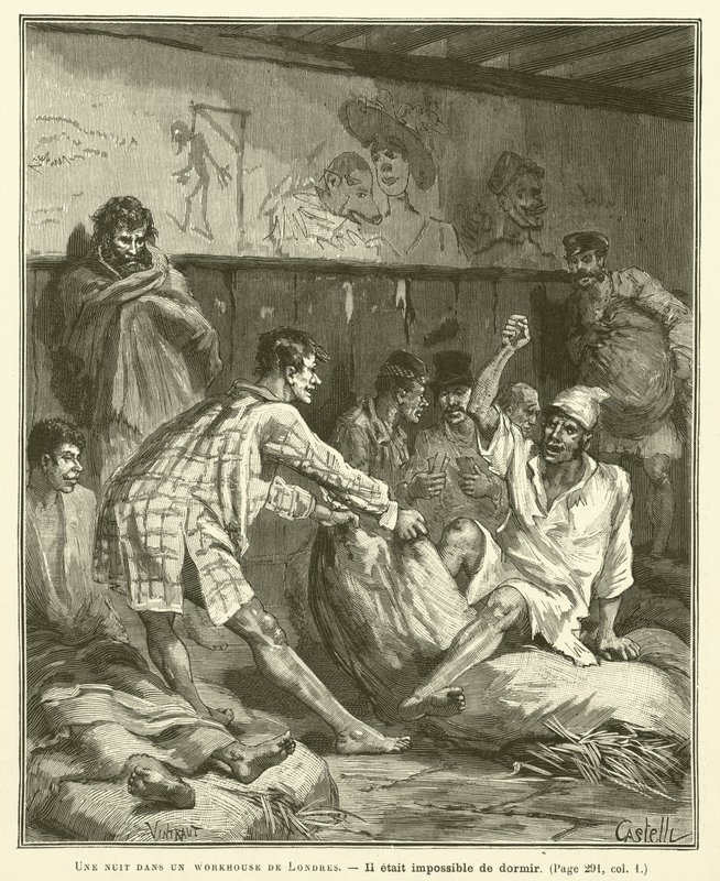 A Night in a London Workhouse (gravering) af French School