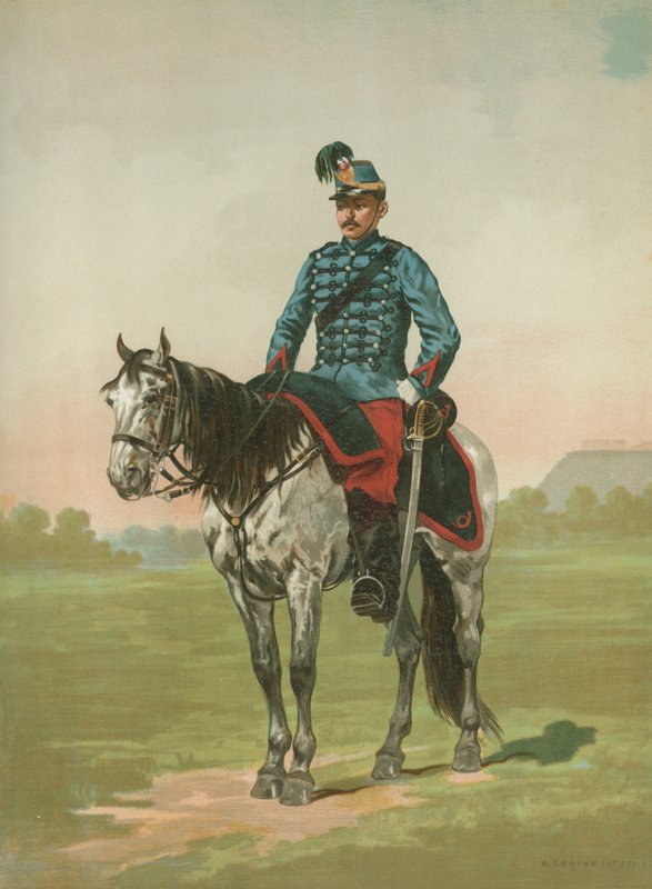 Uidentificeret fransk soldat til hest af French School