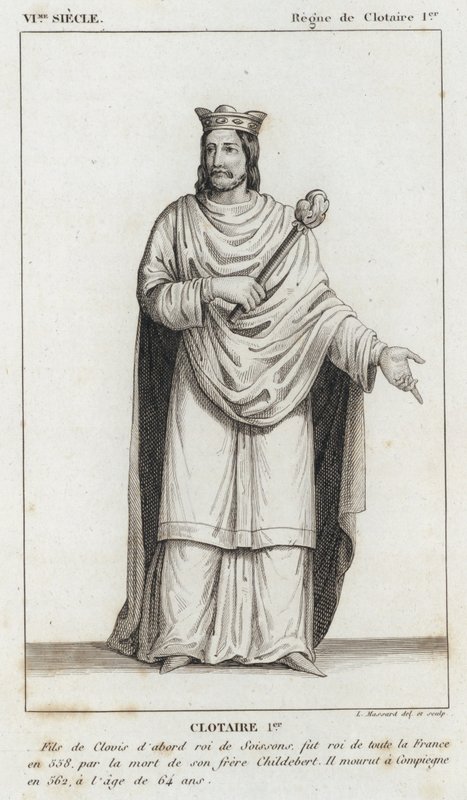 VI Century, Reign of Clotaire I, Clotaire I (gravering) af French School