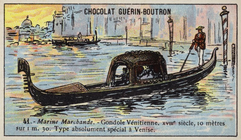 Venetiansk gondol af French School
