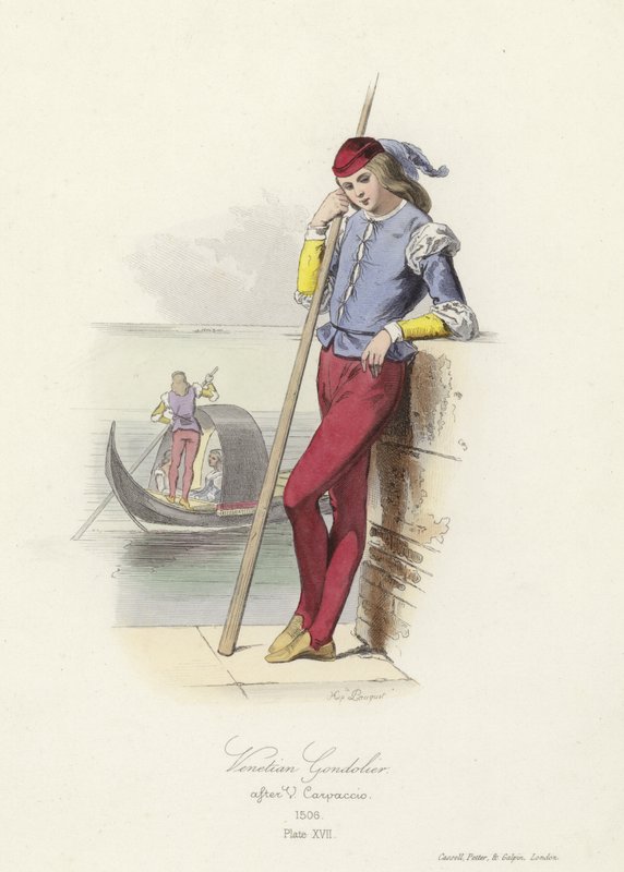 Venetiansk gondolier af French School