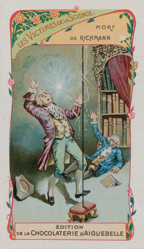 Videnskabens ofre: Georg Wilhelm Richmanns død, tysk fysiker (1711-1753) af French School